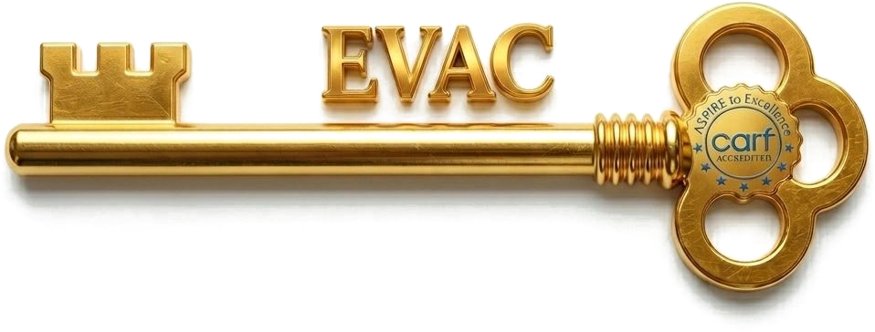 EVAC gold key logo